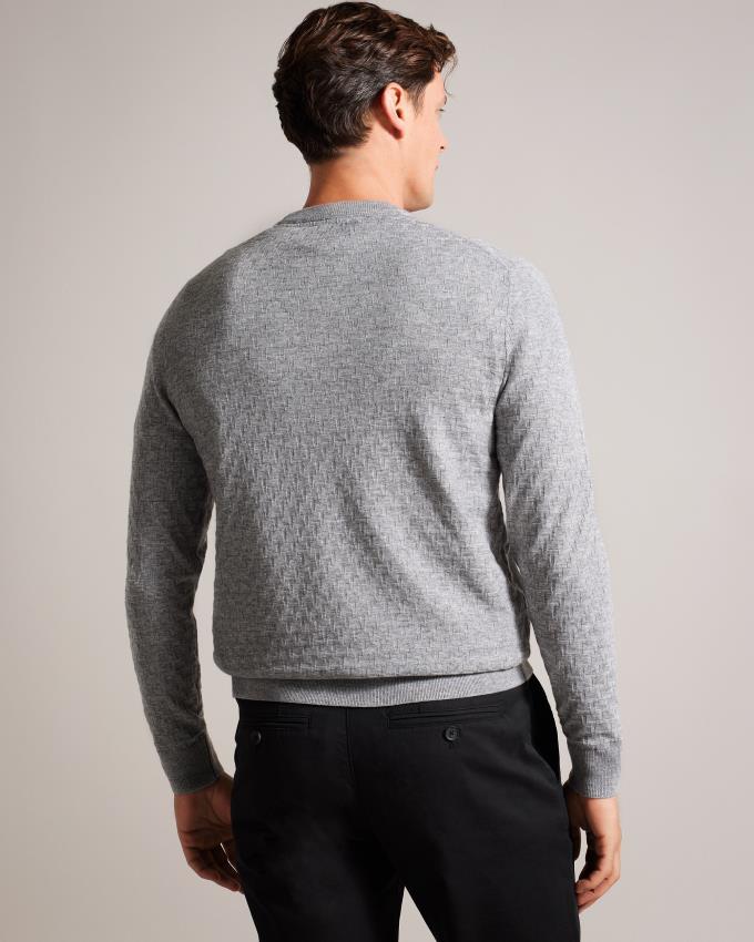 Pull Ted Baker Long Sleeve T Knit Grise Homme | HGM-83515479